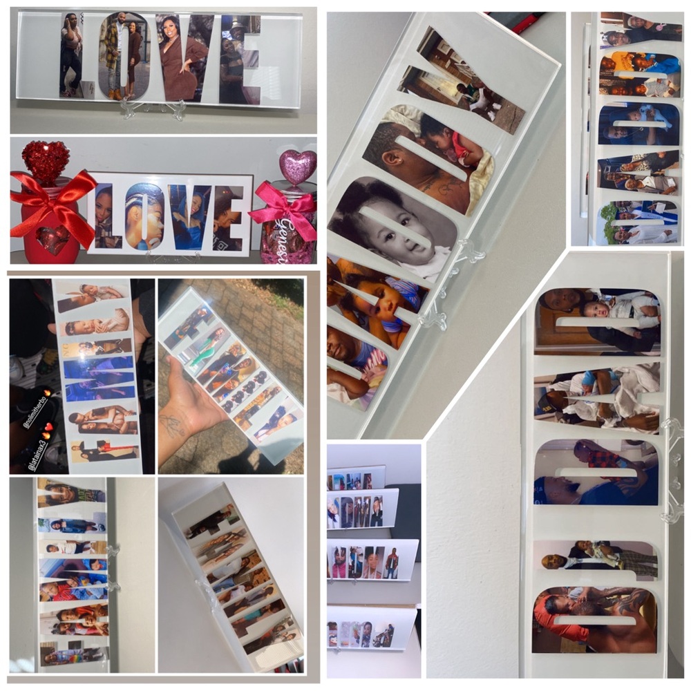 Custom plaques for friends and family. You can get just pictures on it or words
